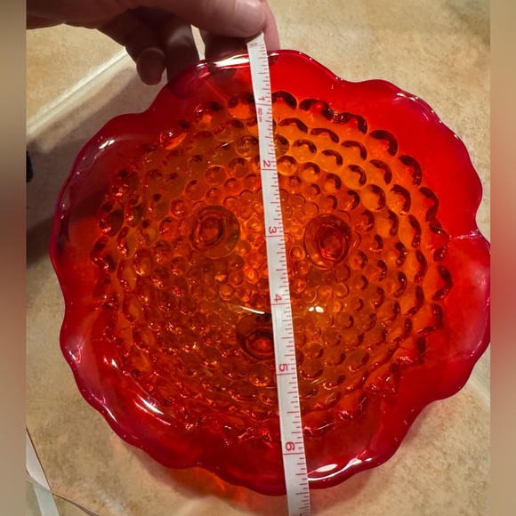 Fenton Amberina Hobnail Footed Bowl✨ - Picture 7 of 16